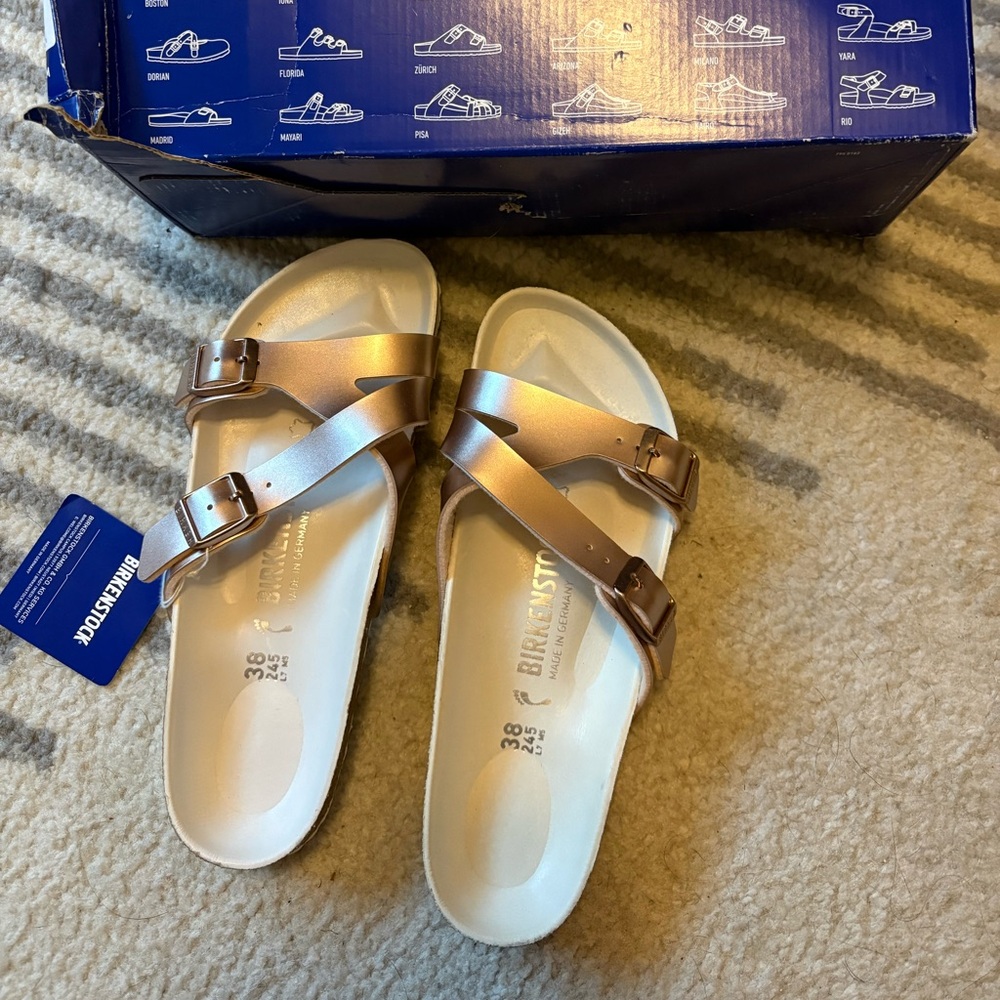Birkenstock Yao Balance Electric Metallic Copper NEW 38